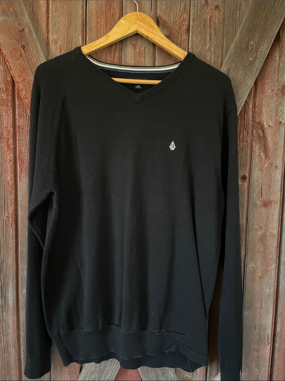 Volcom Black V-Neck Pullover Sweater